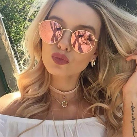 Luxury Brand Design Round Sunglasses