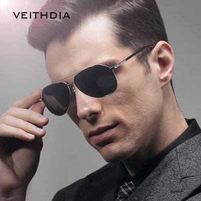 VEITHDIA Brand Alloy Polarized Men Sunglasses 2366