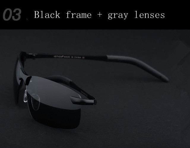 Veithdia Brand Polarized Men's Rimless Sun Glasses VT3043