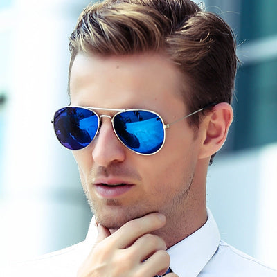 2019 Blue pilot luxury brand design sun glasses R3025